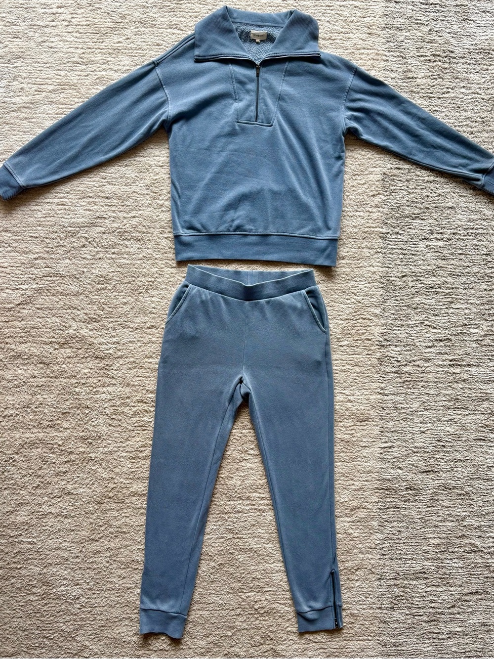 Thread & Supply Dusty Blue Half-Zip Pullover & Joggers Set